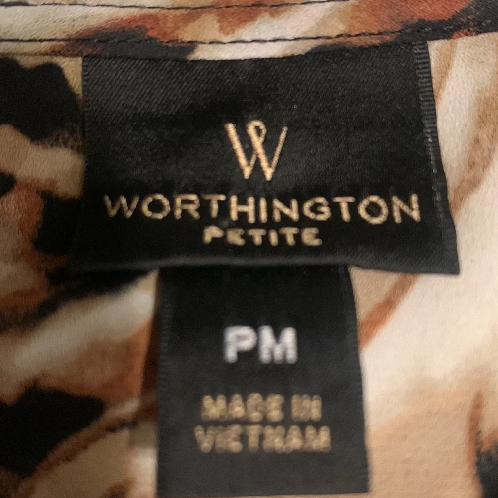 Worthington Short Sleeve Blouse - Picture 3 of 6